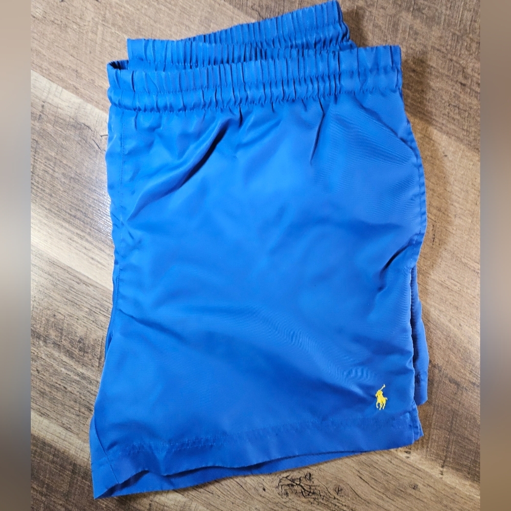 Vintage Ralph Lauren Polo Sport Swim Trunks Blue Size Large